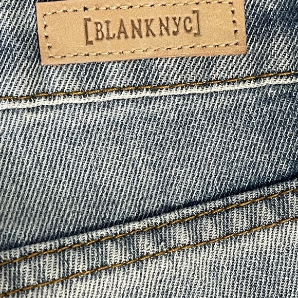Blank NYC The Madison Crop Jeans High Waisted Raw Hem sz 30 - Picture 5 of 8